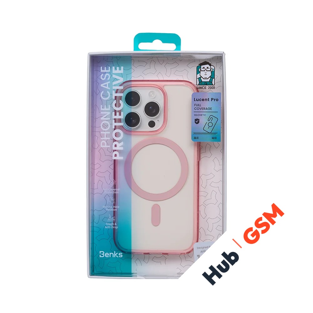 Чехол Benks Lucent Pro iPhone 16 Pro (Pink)
