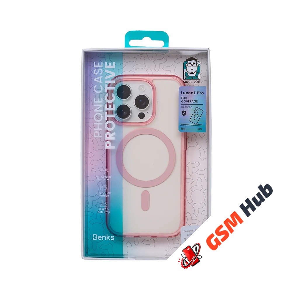 Чехол Benks Lucent Pro iPhone 16 Pro (Pink)