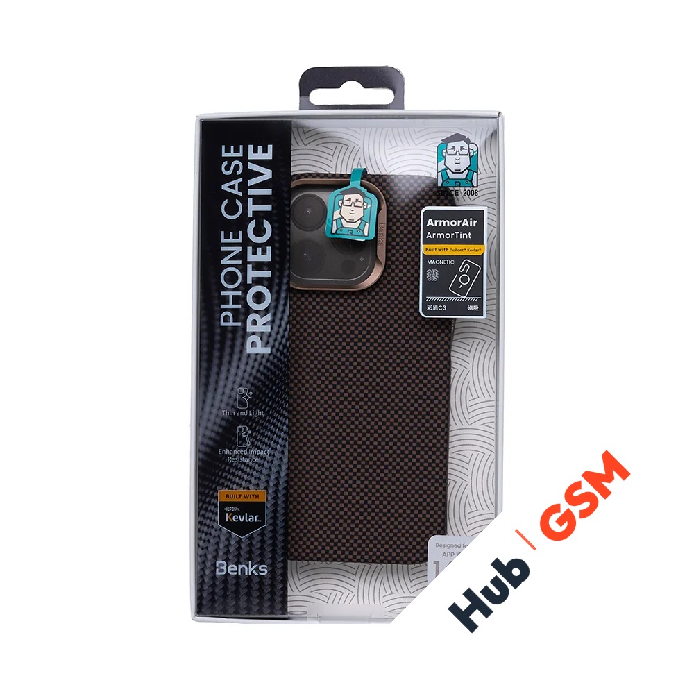 Чехол Benks ArmorTint MagSafe (Kevlar) iPhone 16 Pro (Gold)