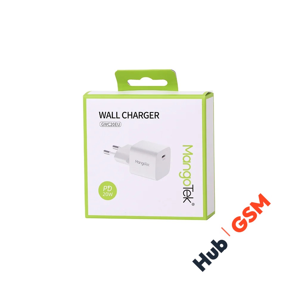Сетевое зарядное устройство (СЗУ) MangoTek GWC20EU (20W) (Белый)