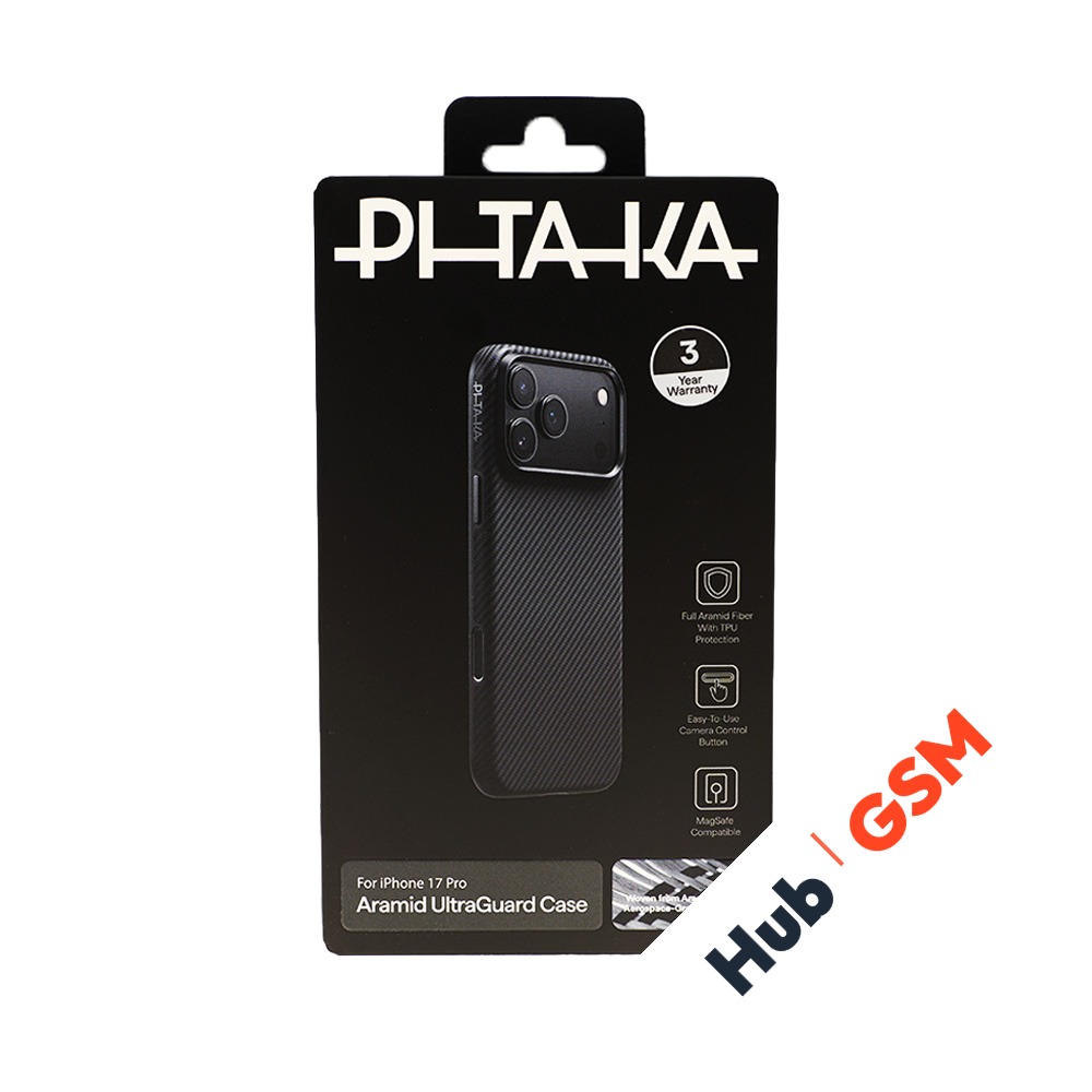 Чехол PITAKA Aramid UltraGuard Case for iPhone 17 Pro (Black/Gray)
