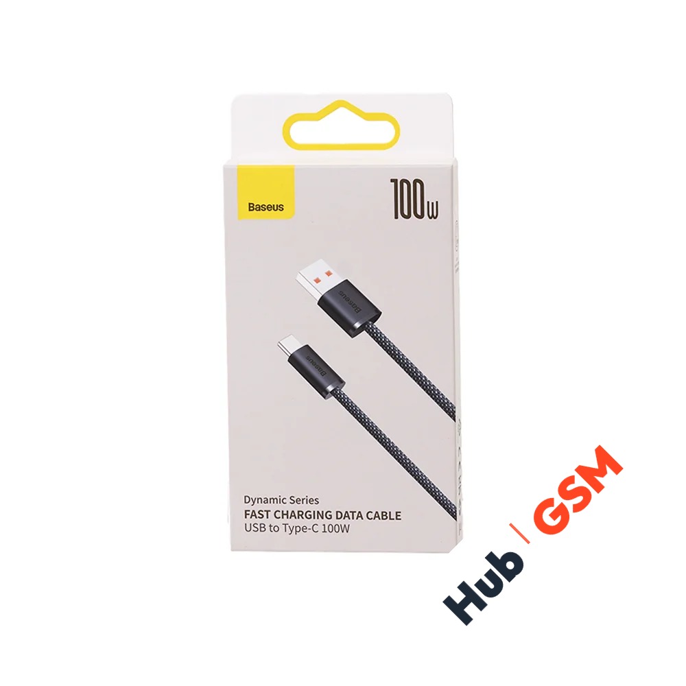 Кабель Baseus Dynamic Series (Быстрая зарядка) (USB A - USBC) (100W) (1m) (Серый)