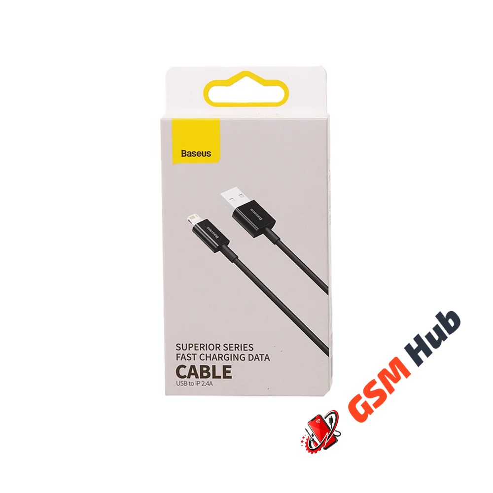 Кабель Baseus Superior Series (Быстрая зарядка) (USB A-Lightning) (2.4A) (1m) (Черный)