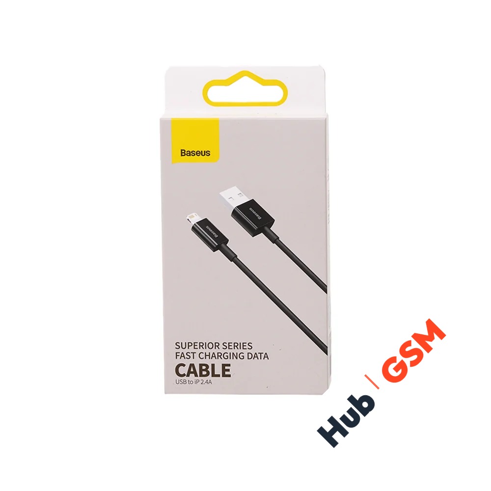 Кабель Baseus Superior Series (Быстрая зарядка) (USB A-Lightning) (2.4A) (1m) (Черный)