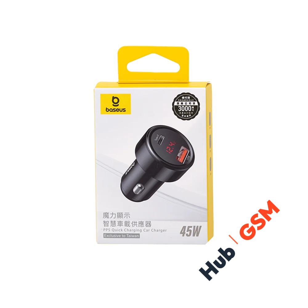 АЗУ с дисплеем Baseus Magic Series PPS (USB С PD+QC) (2 USB-A) (45W) (Черная)