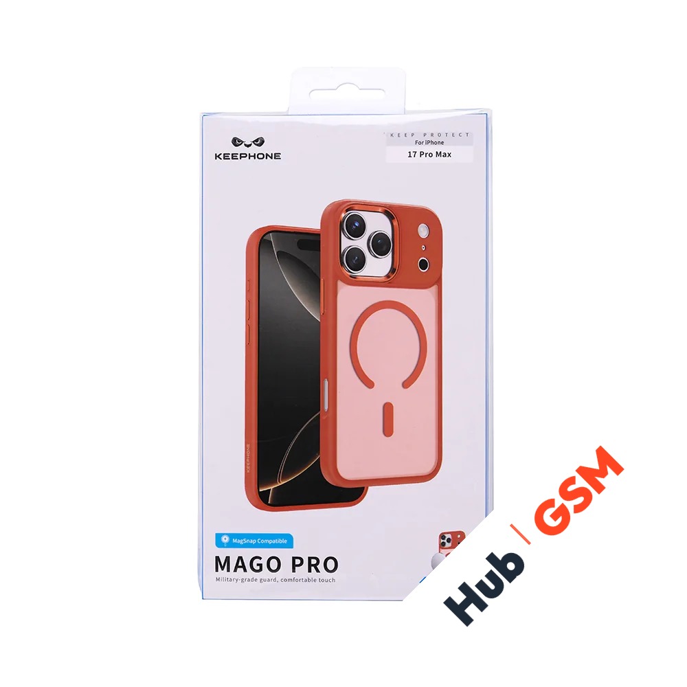Чехол Keephone Mago Pro MagSafe iPhone 17 Pro Max (Cosmic Orange)