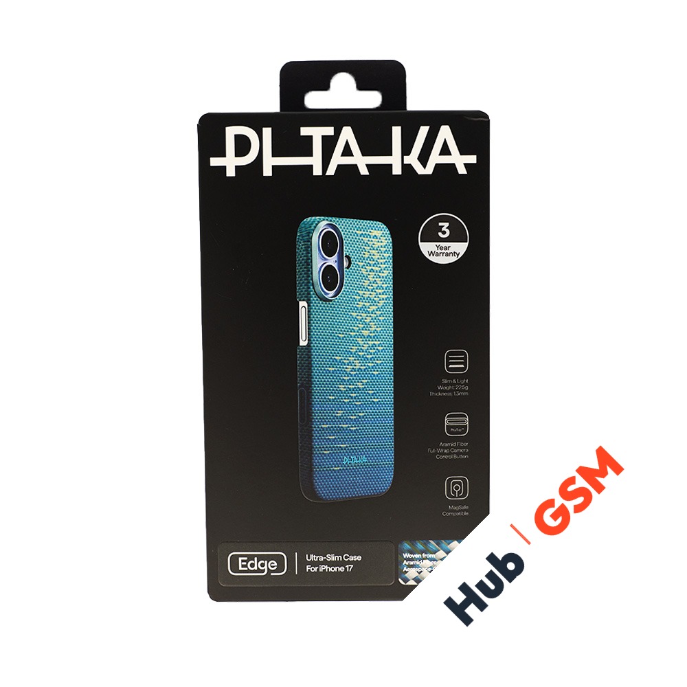 Чехол PITAKA Glints of Gold Ultra-Slim Case iPhone 17 (Lucid Blue) (PitaTap)