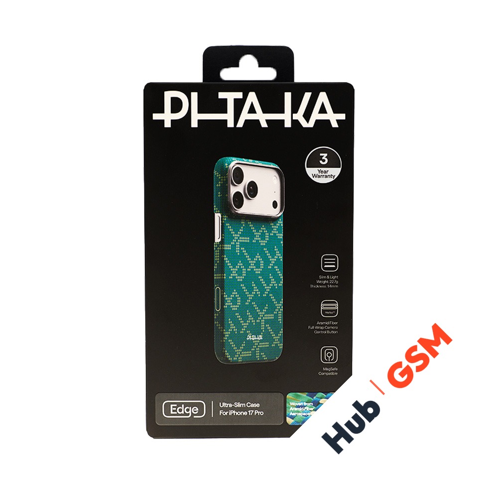 Чехол PITAKA Monogram Ultra-Slim Case iPhone 17 Pro (Gold/Green) (PitaTap)