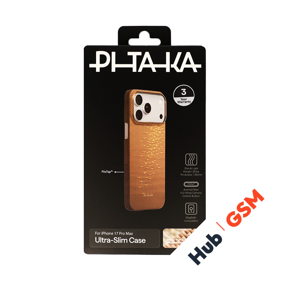Чехол PITAKA Glints of Gold Ultra-Slim Case iPhone 17 Pro Max (Golden Glint) (PitaTap)