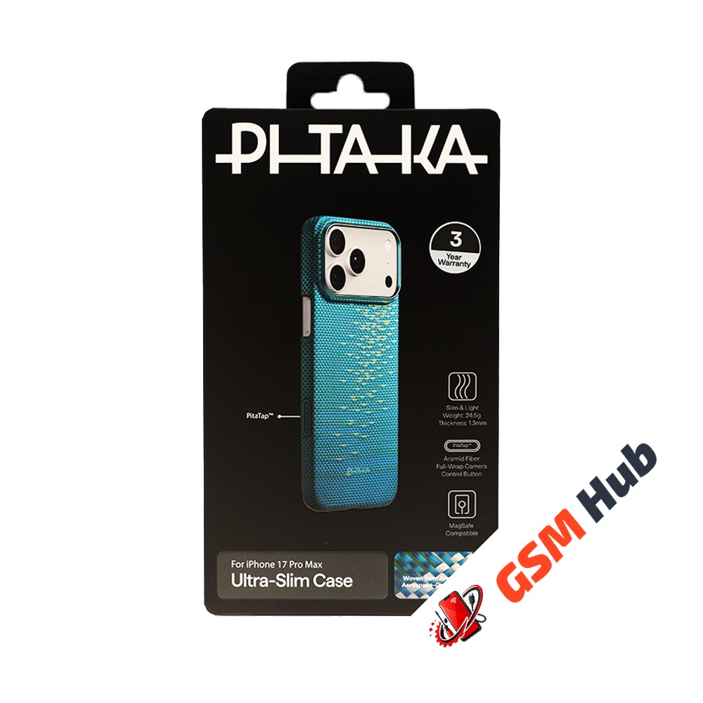 Чехол PITAKA Glints of Gold Ultra-Slim Case iPhone 17 Pro Max (Lucid Blue) (PitaTap)