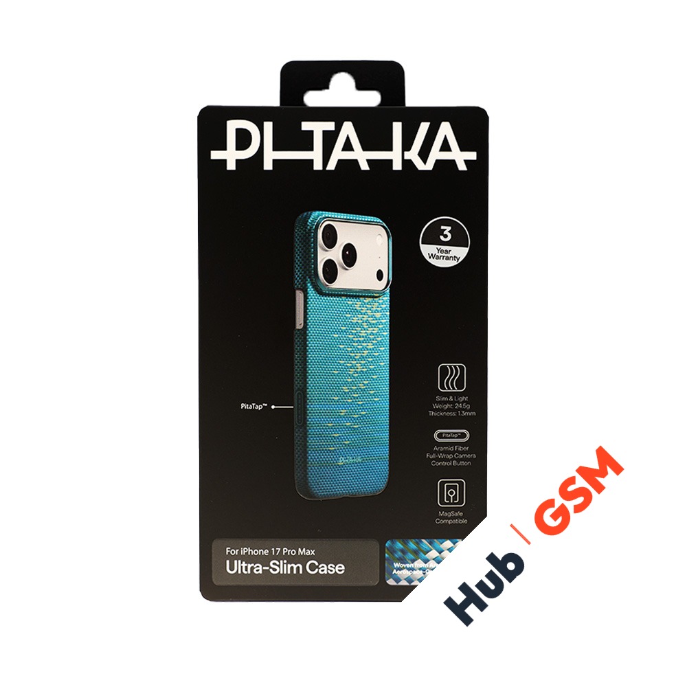 Чехол PITAKA Glints of Gold Ultra-Slim Case iPhone 17 Pro Max (Lucid Blue) (PitaTap)