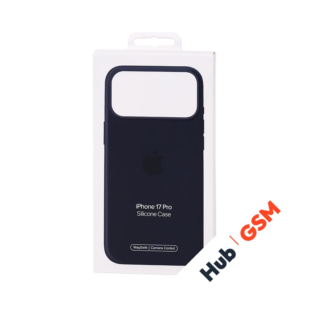Чехол Силиконовый Magsafe iPhone 17 Pro (С анимацией) (С кнопкой) (Черный)