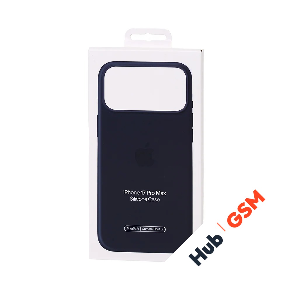 Чехол Силиконовый Magsafe iPhone 17 Pro Max (С анимацией) (С кнопкой) (Черный)
