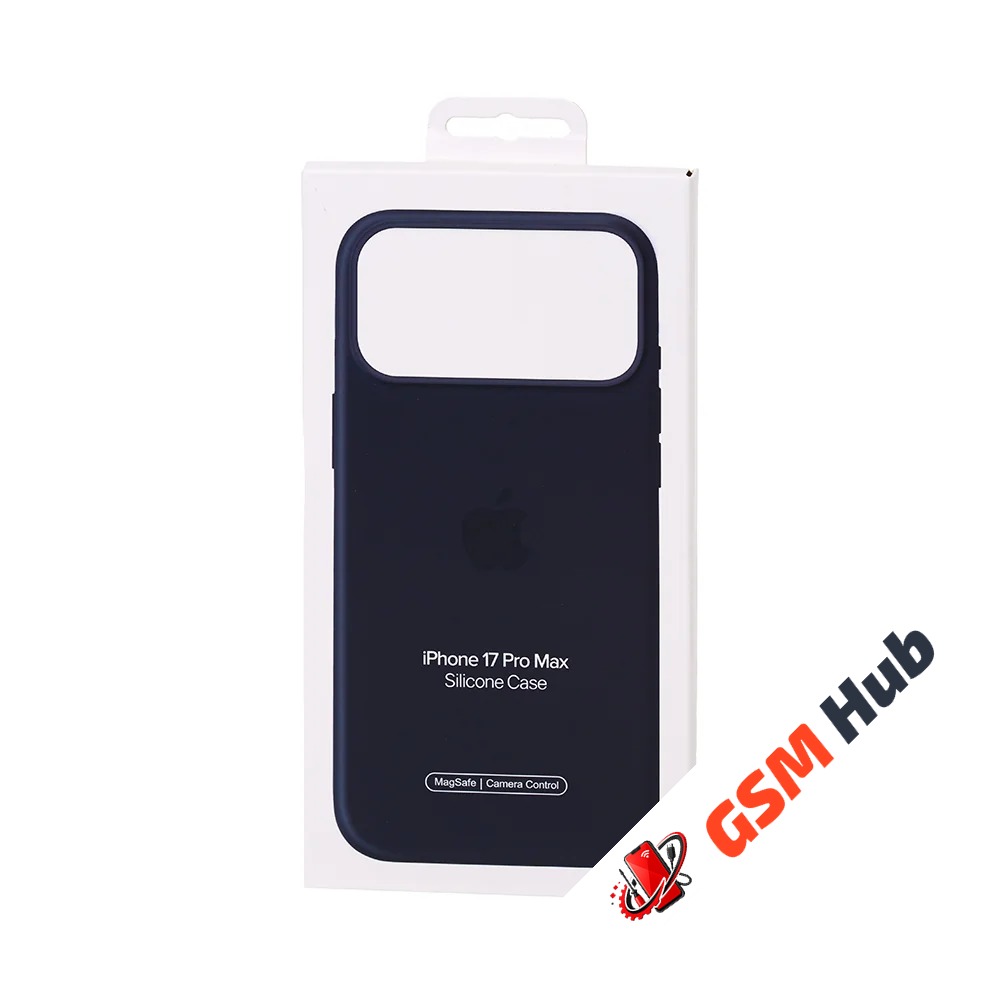 Чехол Силиконовый Magsafe iPhone 17 Pro Max (С анимацией) (С кнопкой) (Черный)