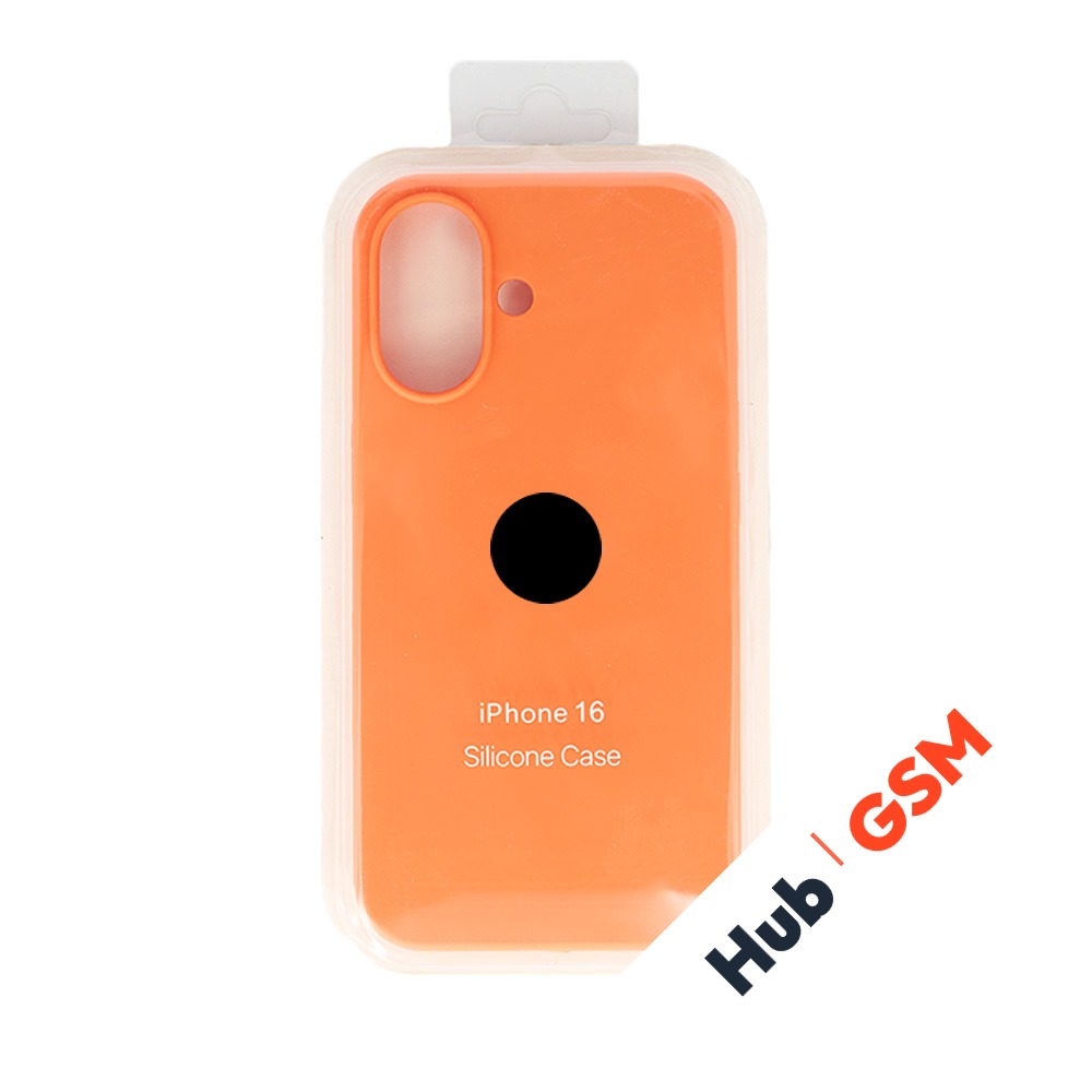 Чехол Силиконовый iPhone 16 (№66) (Оранжевый)