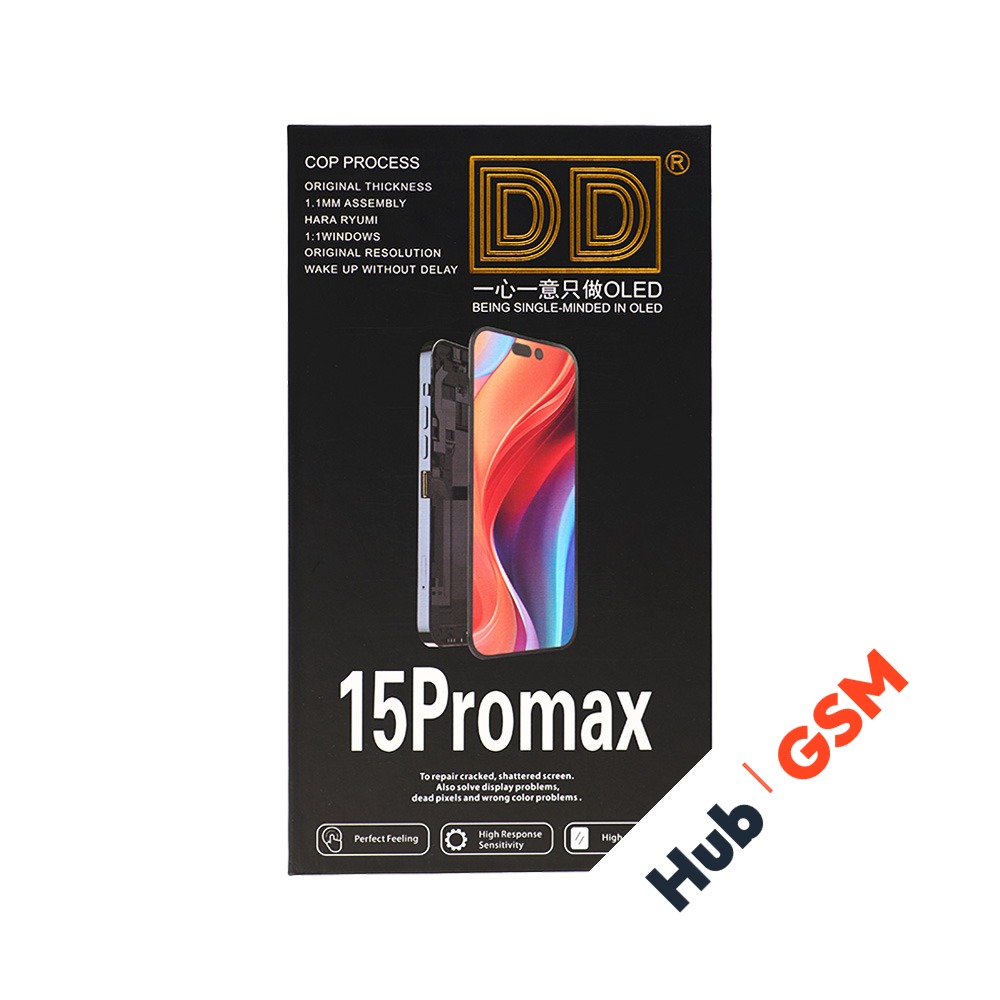 Дисплей iPhone 15 Pro Max DD (Soft OLED) (120Гц, с привязкой, без ошибки)