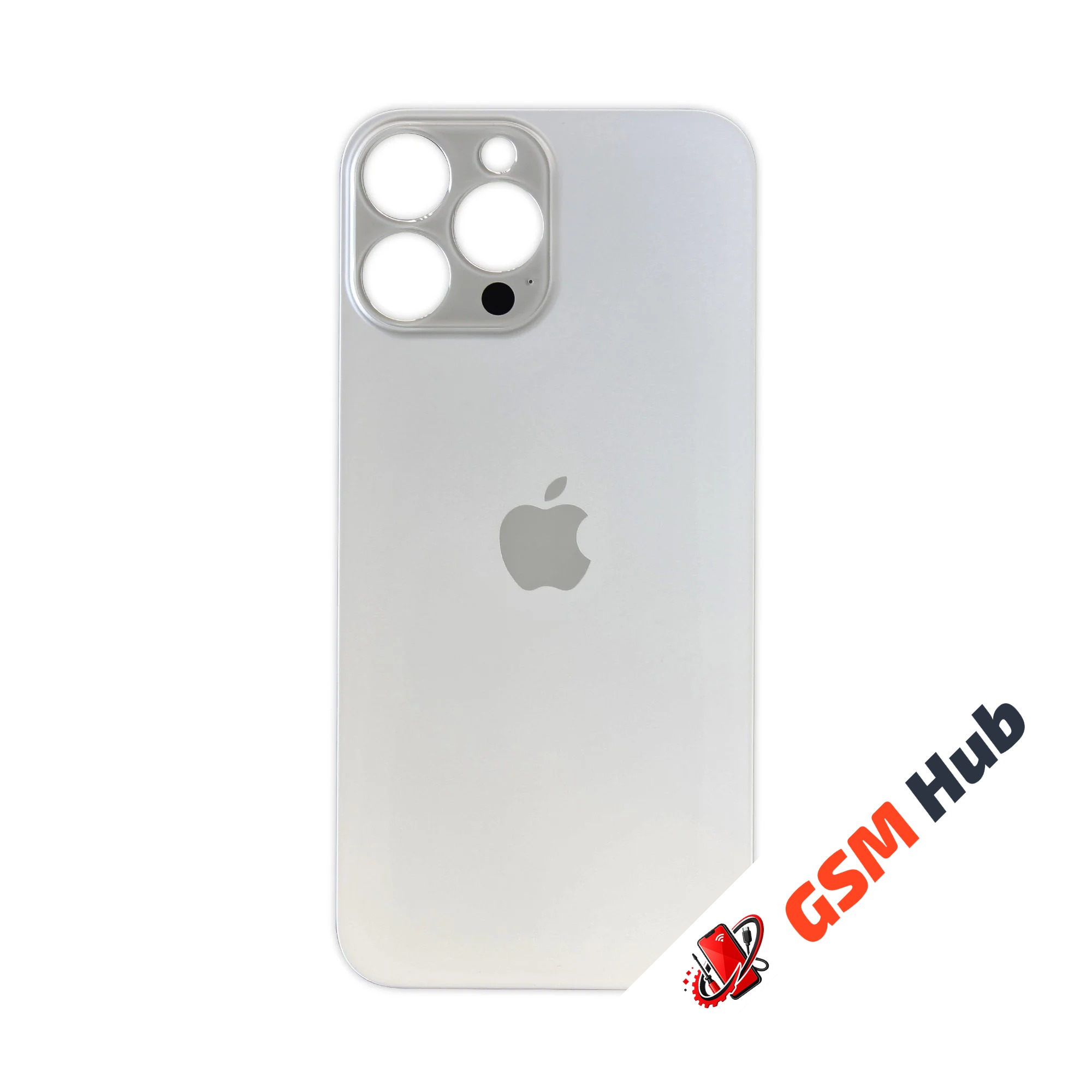 Задняя крышка (стекло) Широкий вырез iPhone 13 Pro (Silver)
