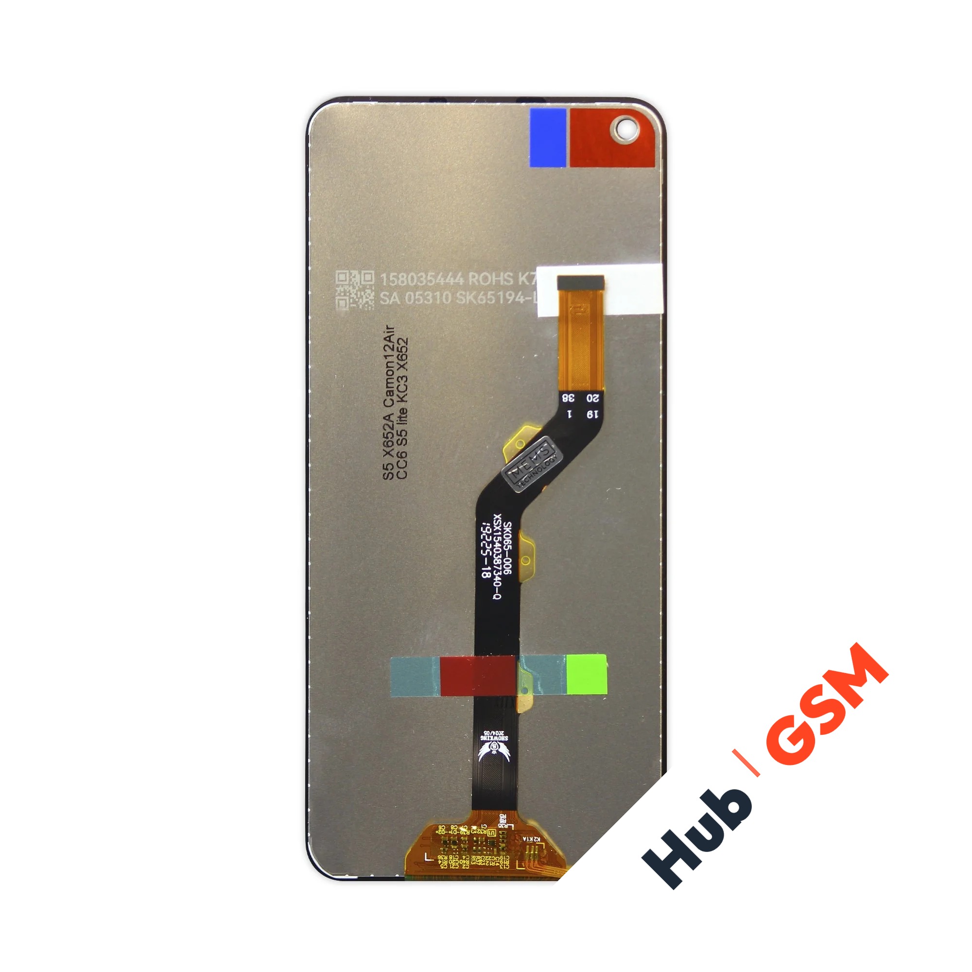 Дисплей Tecno Camon 12 Air (CC6) (Оригинал) (Черный) Hub GSM