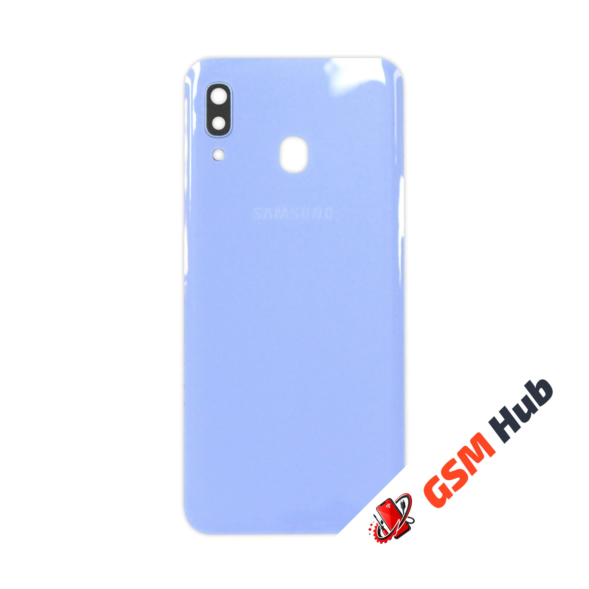 Задняя крышка Samsung Galaxy A30 (A305F) (Синий) (Со стеклом камеры) Premium