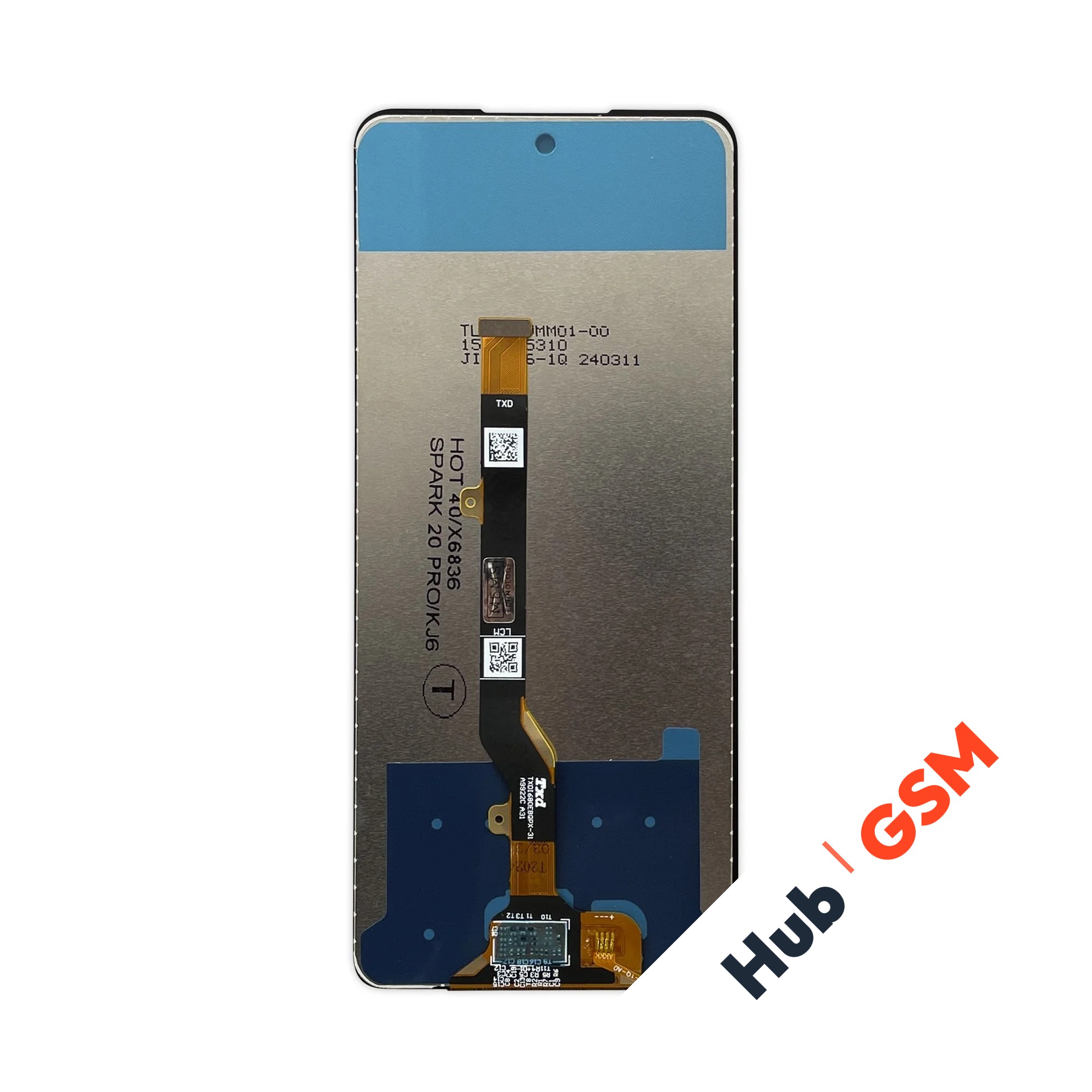 Дисплей Infinix Hot 40 (X6836) (Оригинал) (Черный) Hub GSM