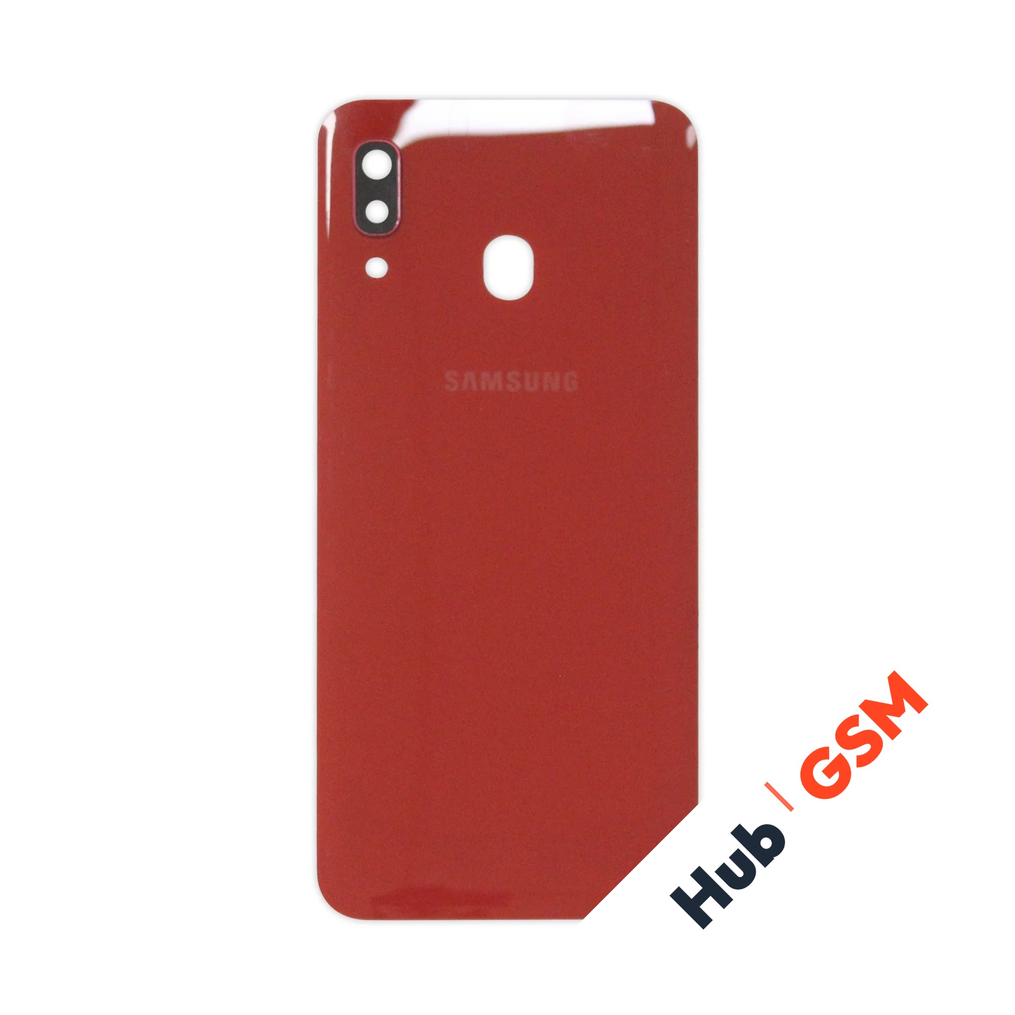 Задняя крышка Samsung Galaxy A30 (A305F) (Красный) (Со стеклом камеры) Premium