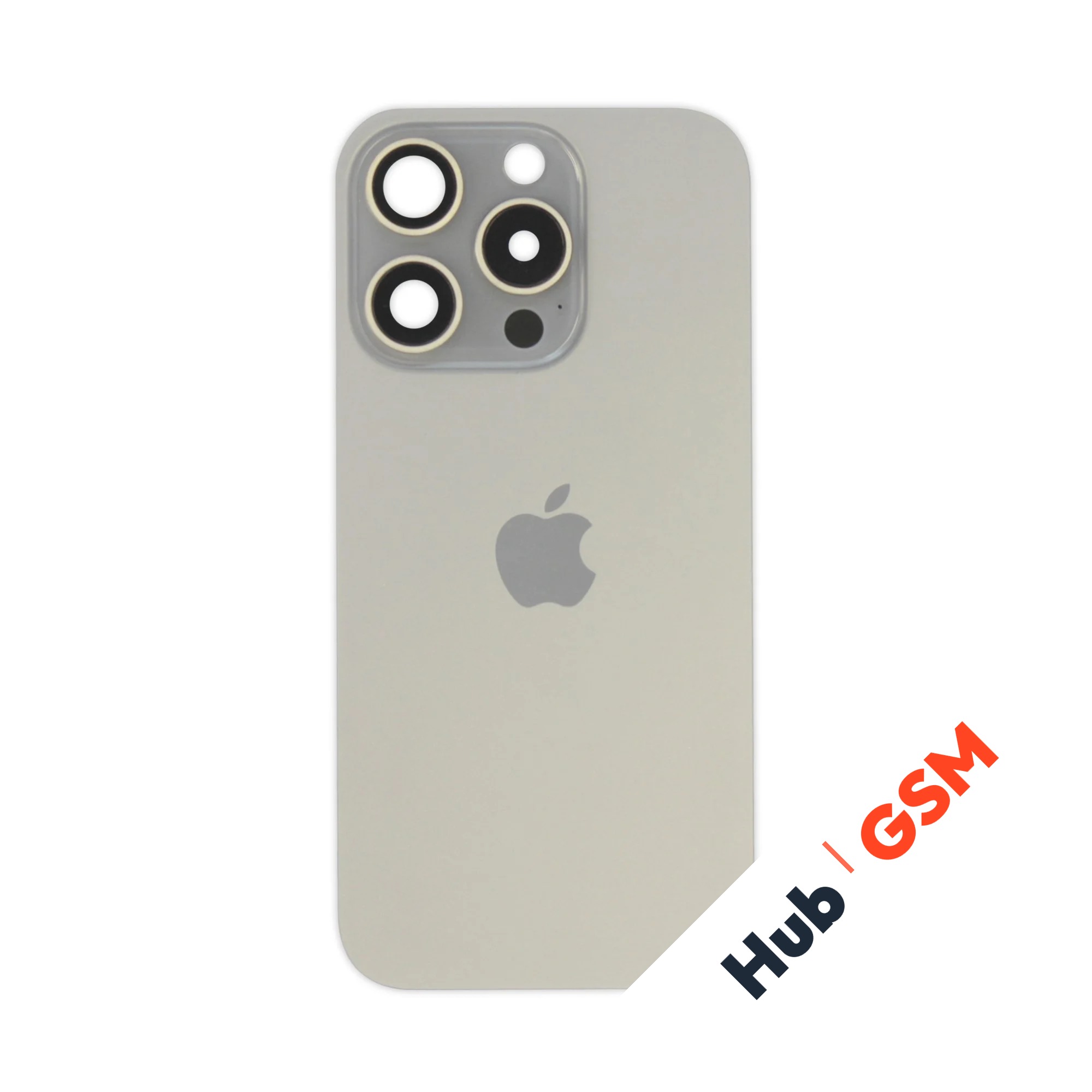 Задняя крышка (стекло) в сборе с рамкой iPhone 15 Pro (Natural Titanium)