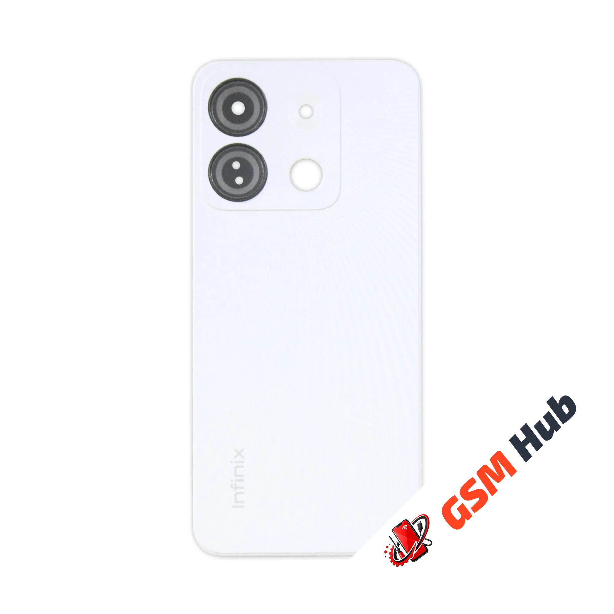 Задняя крышка Infinix Smart 7 HD (X6516) (Белый) (Со стеклом камеры) Premium