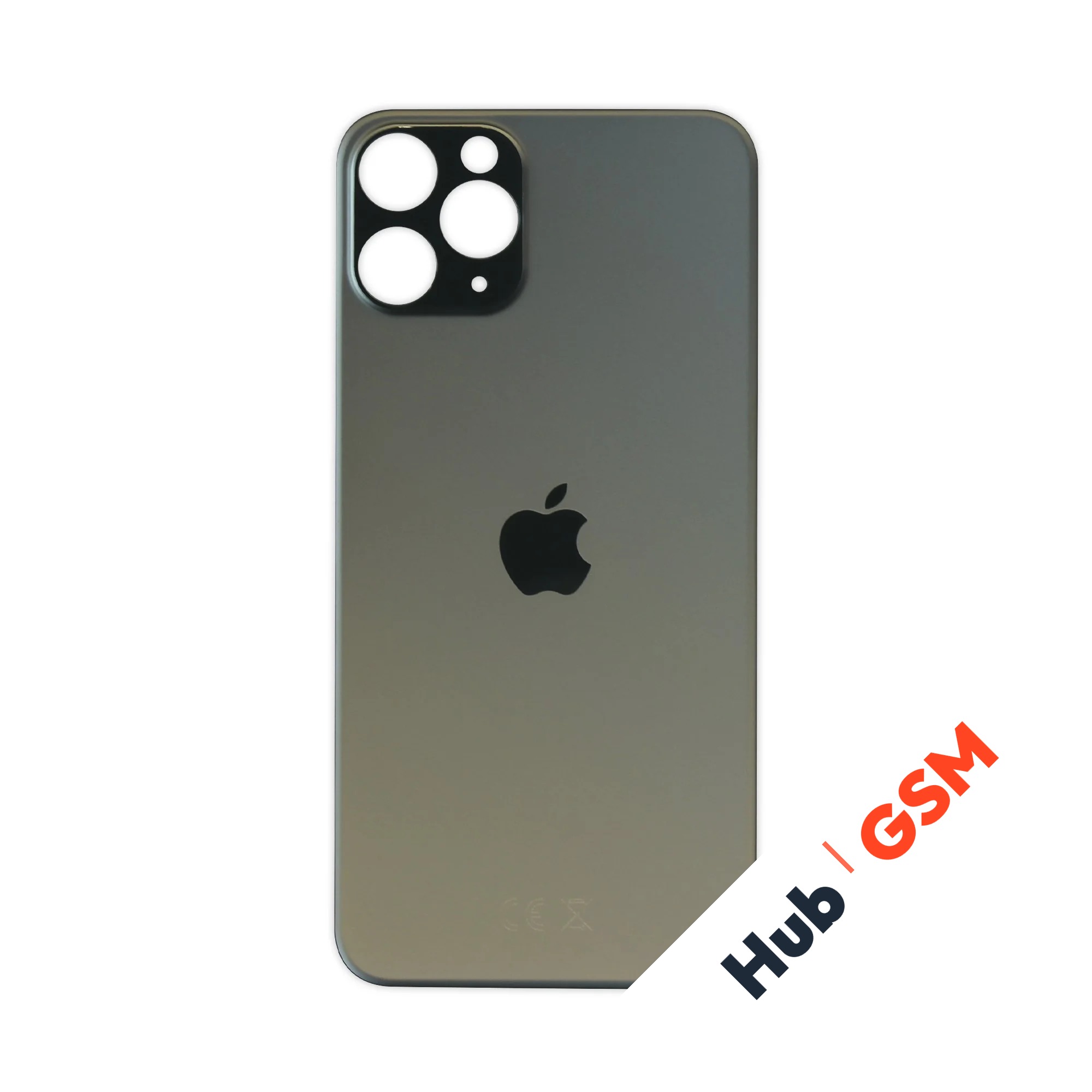 Задняя крышка (стекло) Широкий вырез iPhone 11 Pro (Dark Green)