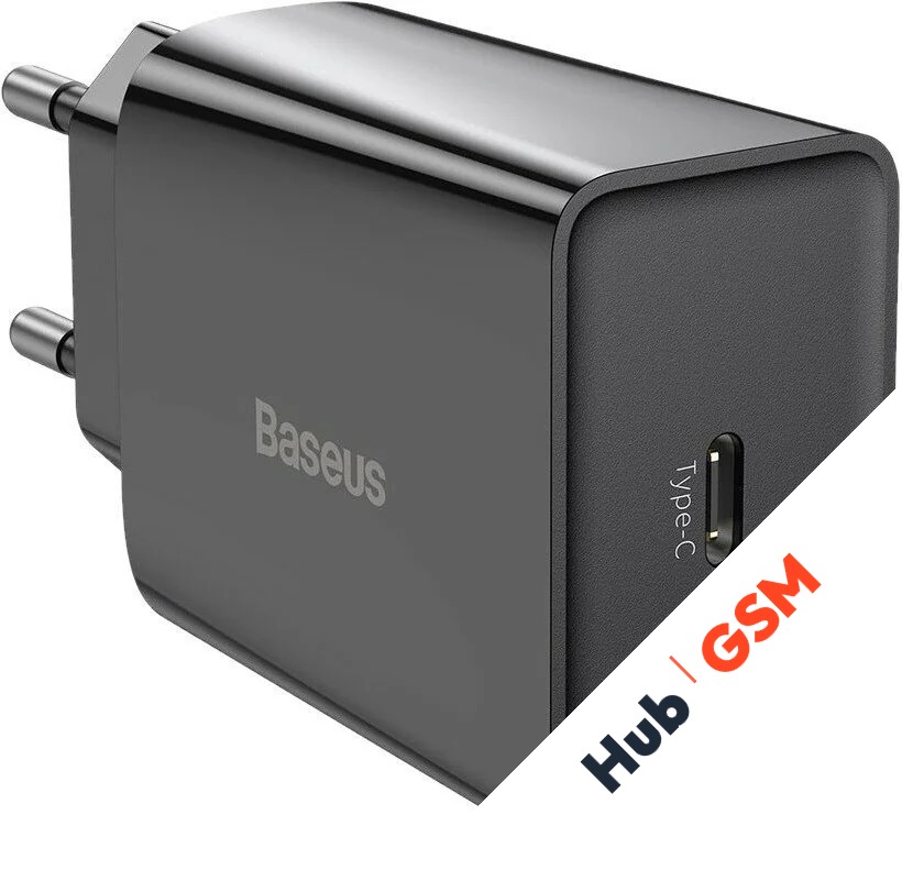 СЗУ Baseus Speed Mini (Быстрая зарядка) (USB C) (20W EU) (Черный)