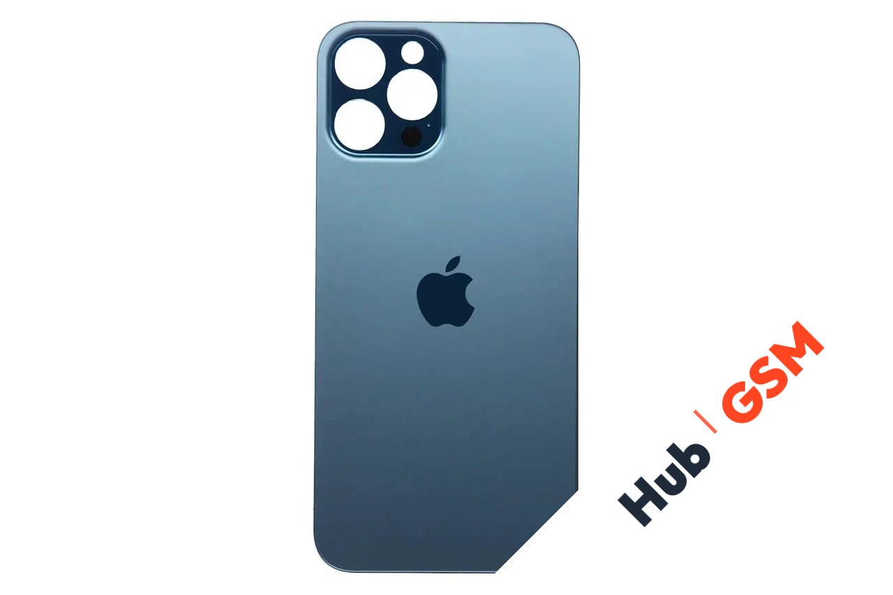 Задняя крышка (стекло) Широкий вырез iPhone 12 Pro Max (Pacific Blue)