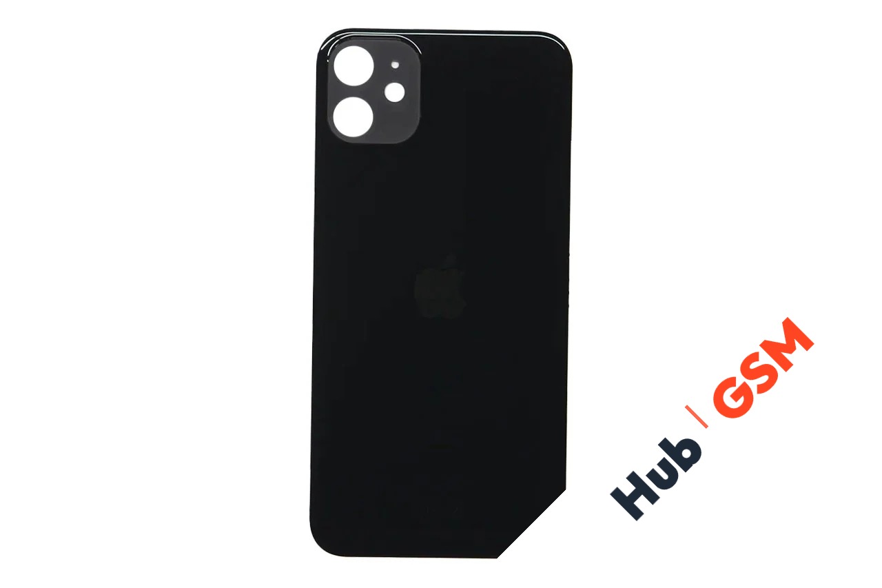 Задняя крышка (стекло) узкий вырез iPhone 11 Оригинал (Black)