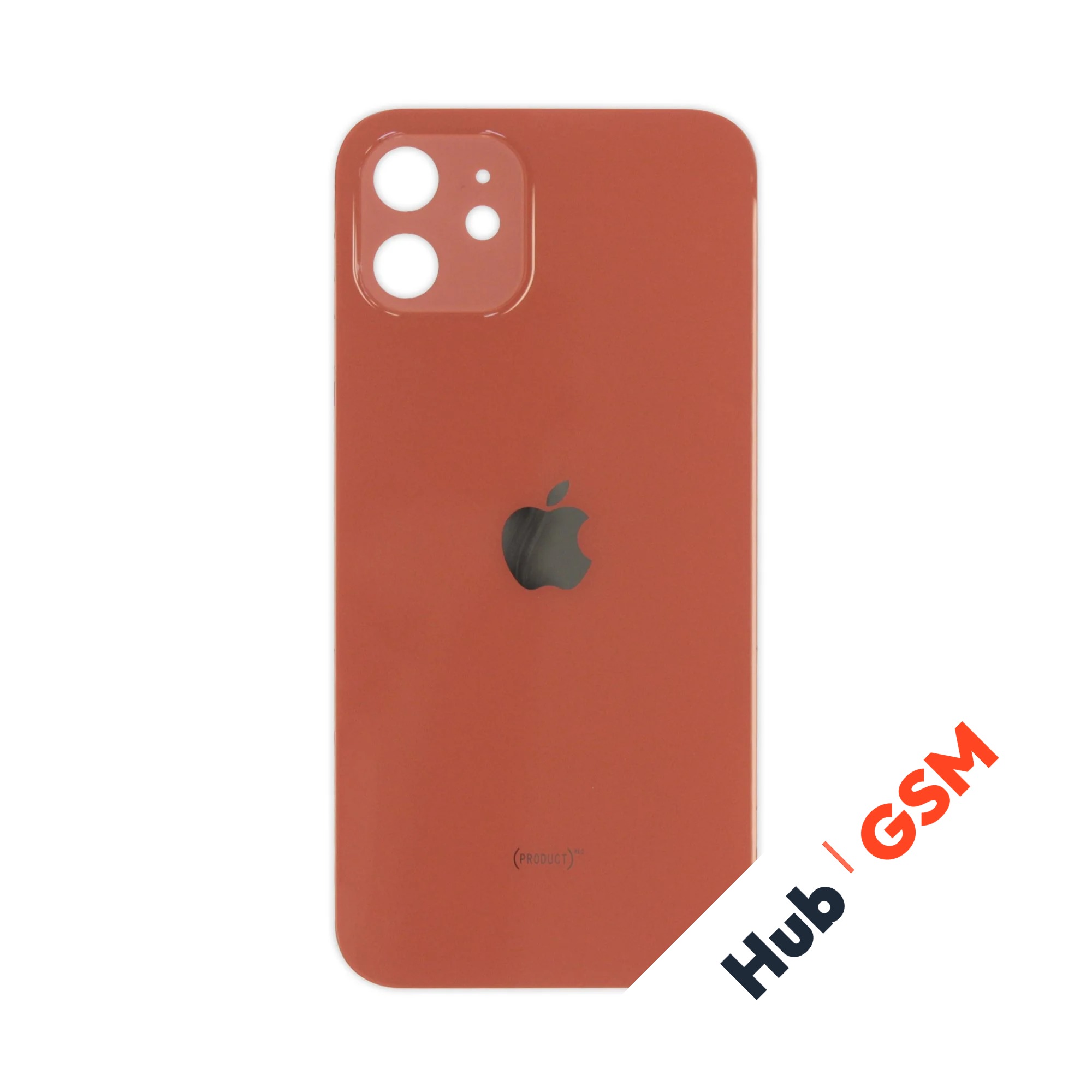 Задняя крышка (стекло) Узкий вырез iPhone 12 (Red)