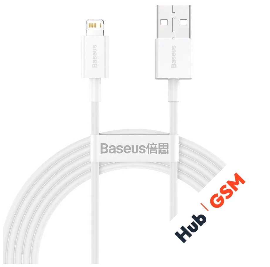 Кабель Baseus Superior Series (Быстрая зарядка) (USB - Lightning) (2.4A) (1m) (Белый)