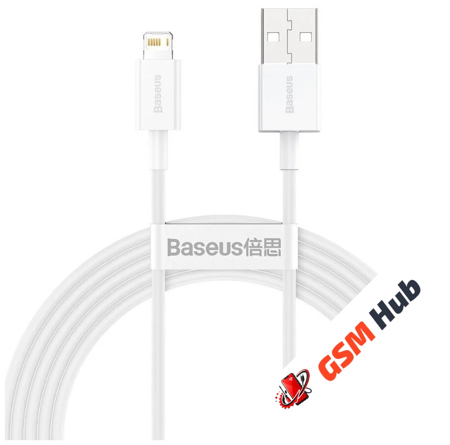 Кабель Baseus Superior Series (Быстрая зарядка) (USB - Lightning) (2.4A) (1m) (Белый)