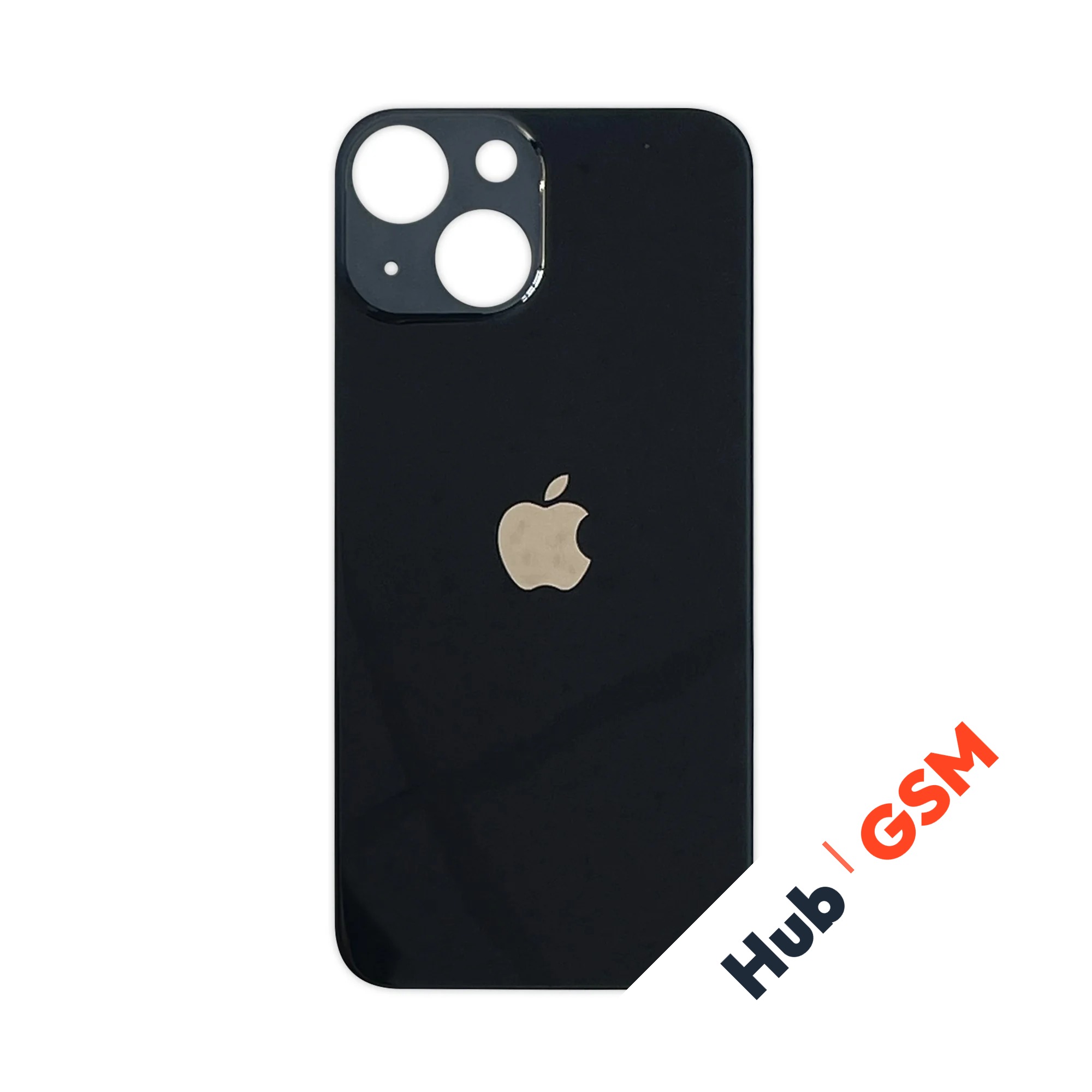 Задняя крышка (стекло) Широкий вырез iPhone 13 Mini (Black)