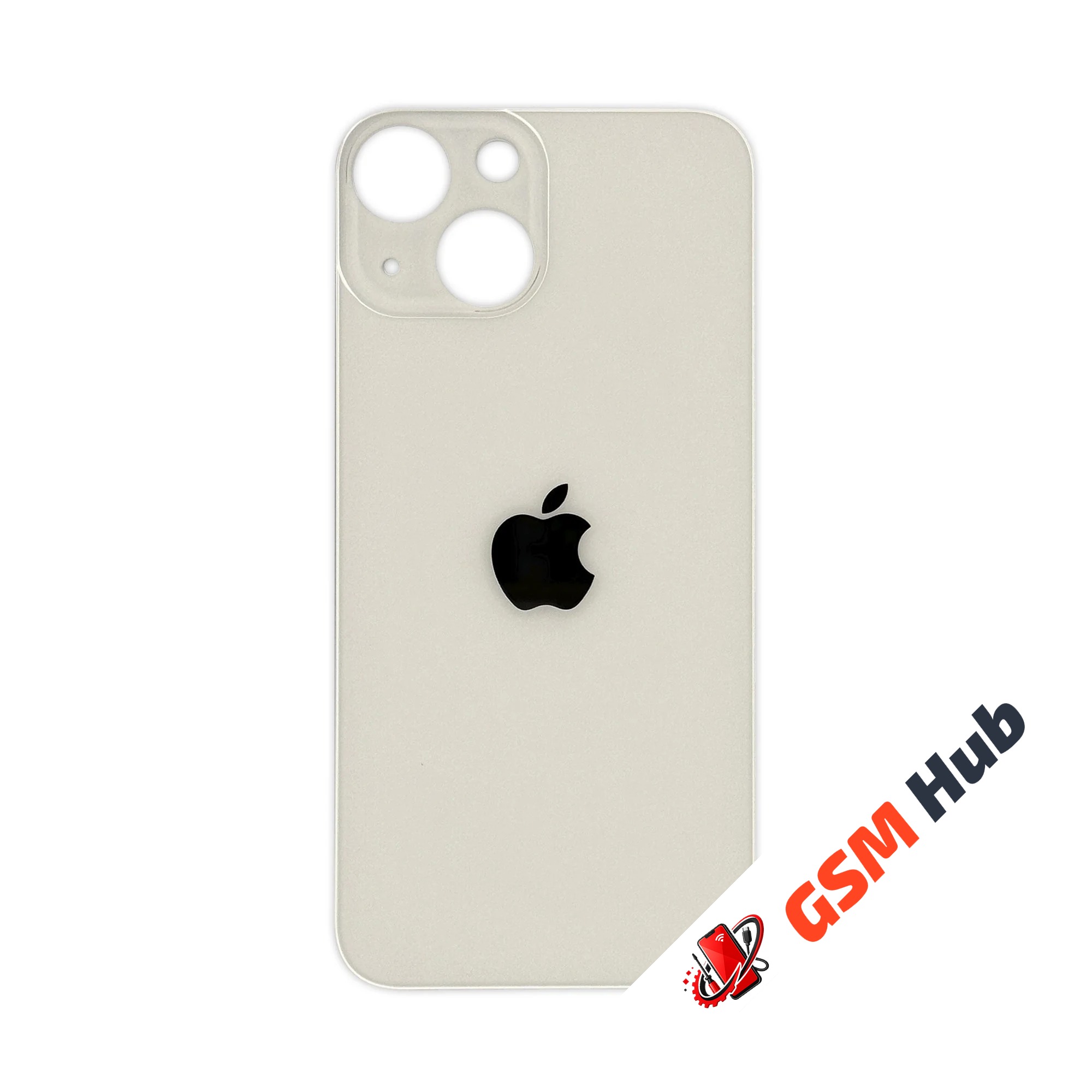 Задняя крышка (стекло) Широкий вырез iPhone 13 Mini (White)