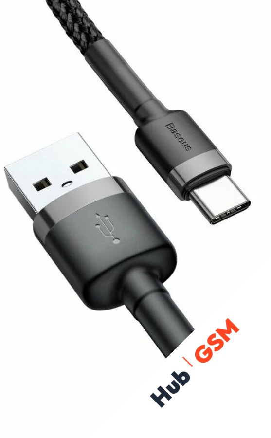 Кабель Baseus cafule (USB-A / USB-C) (2A) (2m) (Серый/Черный)