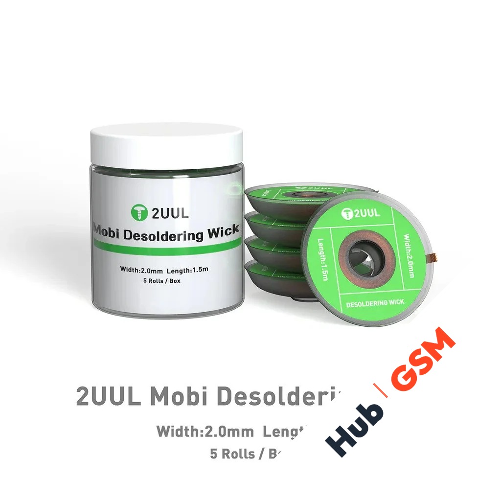Оплетка медная 2UUL DW21 (2mm x 2m) (В тубусе пистолетного типа)