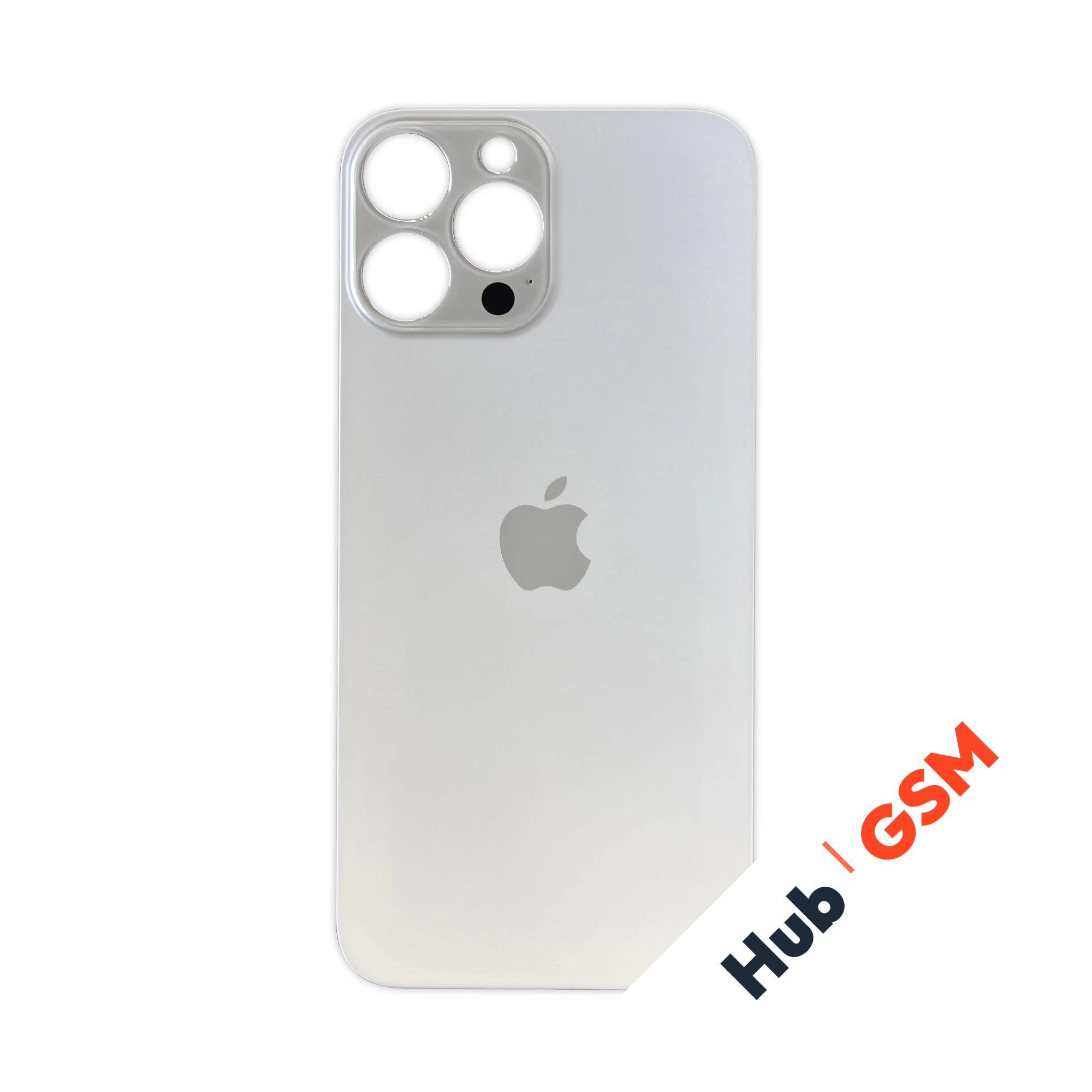 Задняя крышка (стекло) Широкий вырез iPhone 13 Pro Max (Silver)