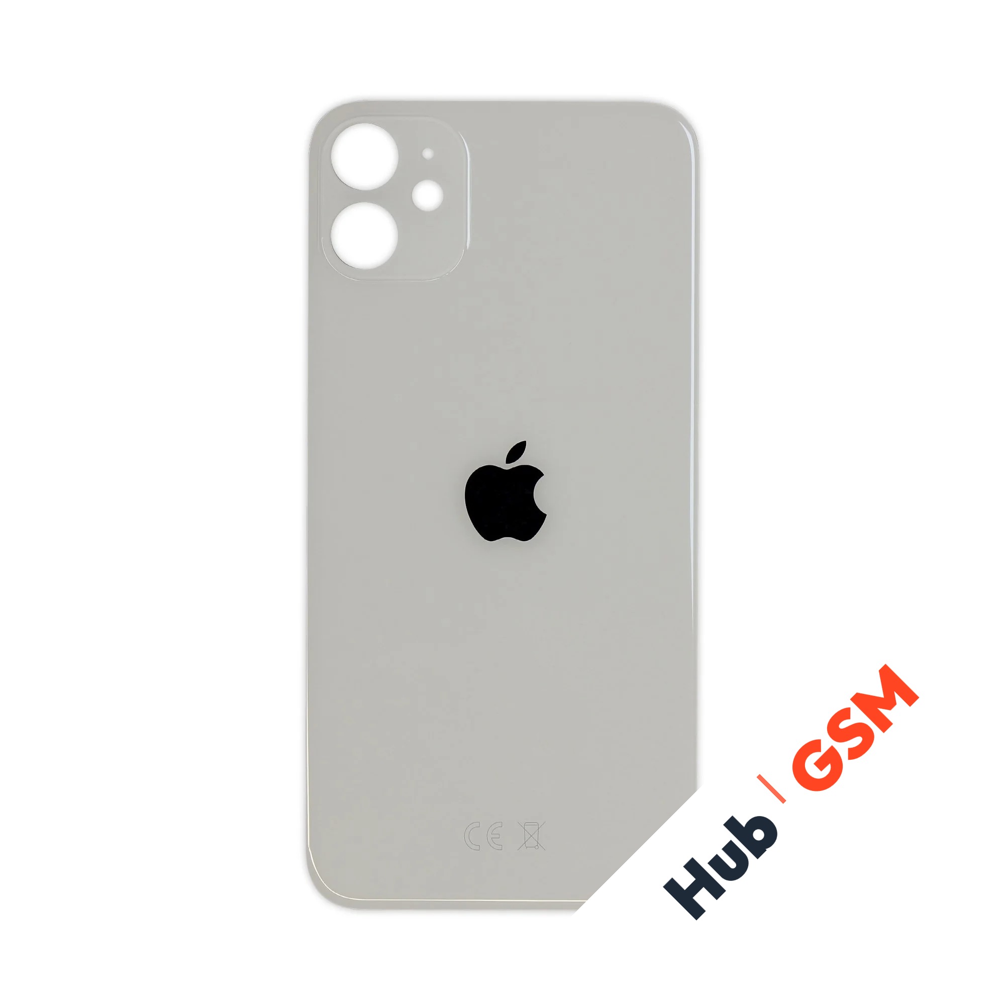 Задняя крышка (стекло) Широкий вырез iPhone 11 (White)