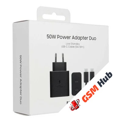 Зарядное устройство + кабель Samsung 50W Black Service Pack 100% OR