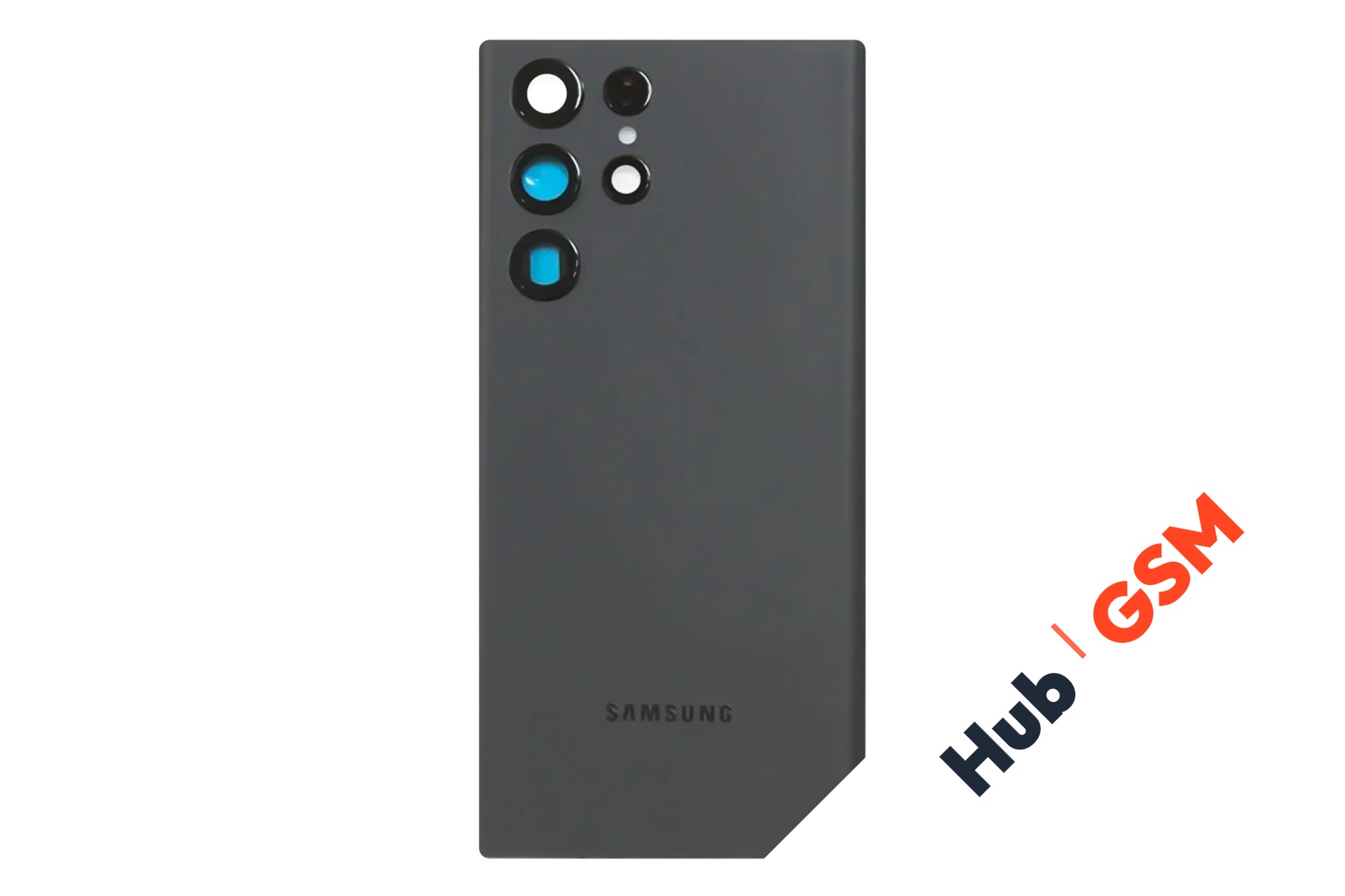 Задняя крышка Samsung Galaxy S22 Ultra (S908B) (Черный) (Со стеклом камеры) Premium