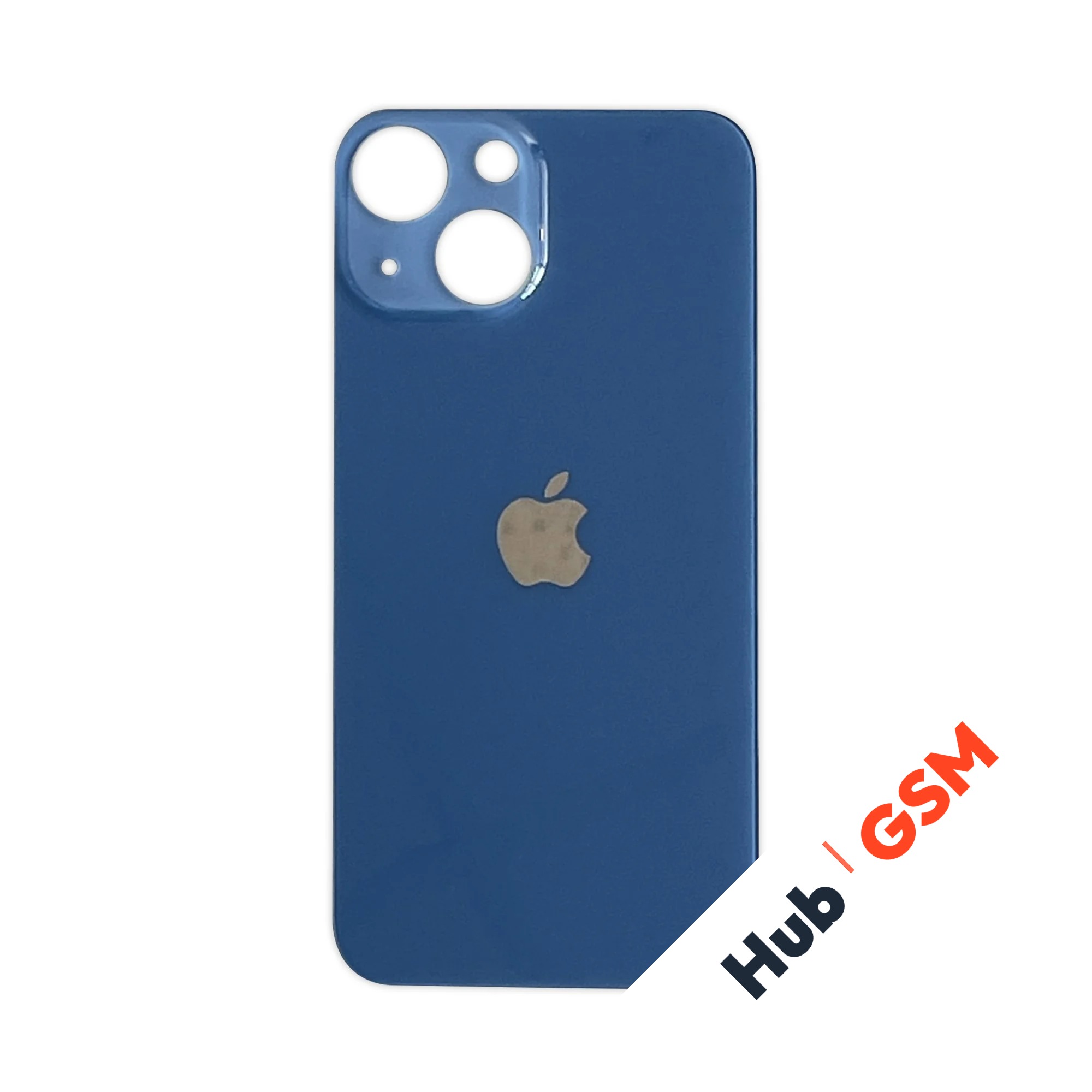 Задняя крышка (стекло) Широкий вырез iPhone 13 Mini (Blue)