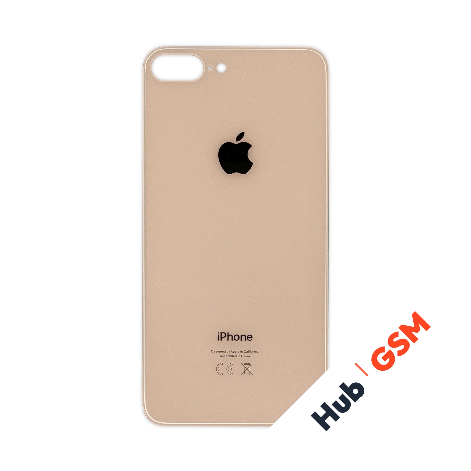 Задняя крышка (стекло) Широкий вырез iPhone 8 Plus (Gold)