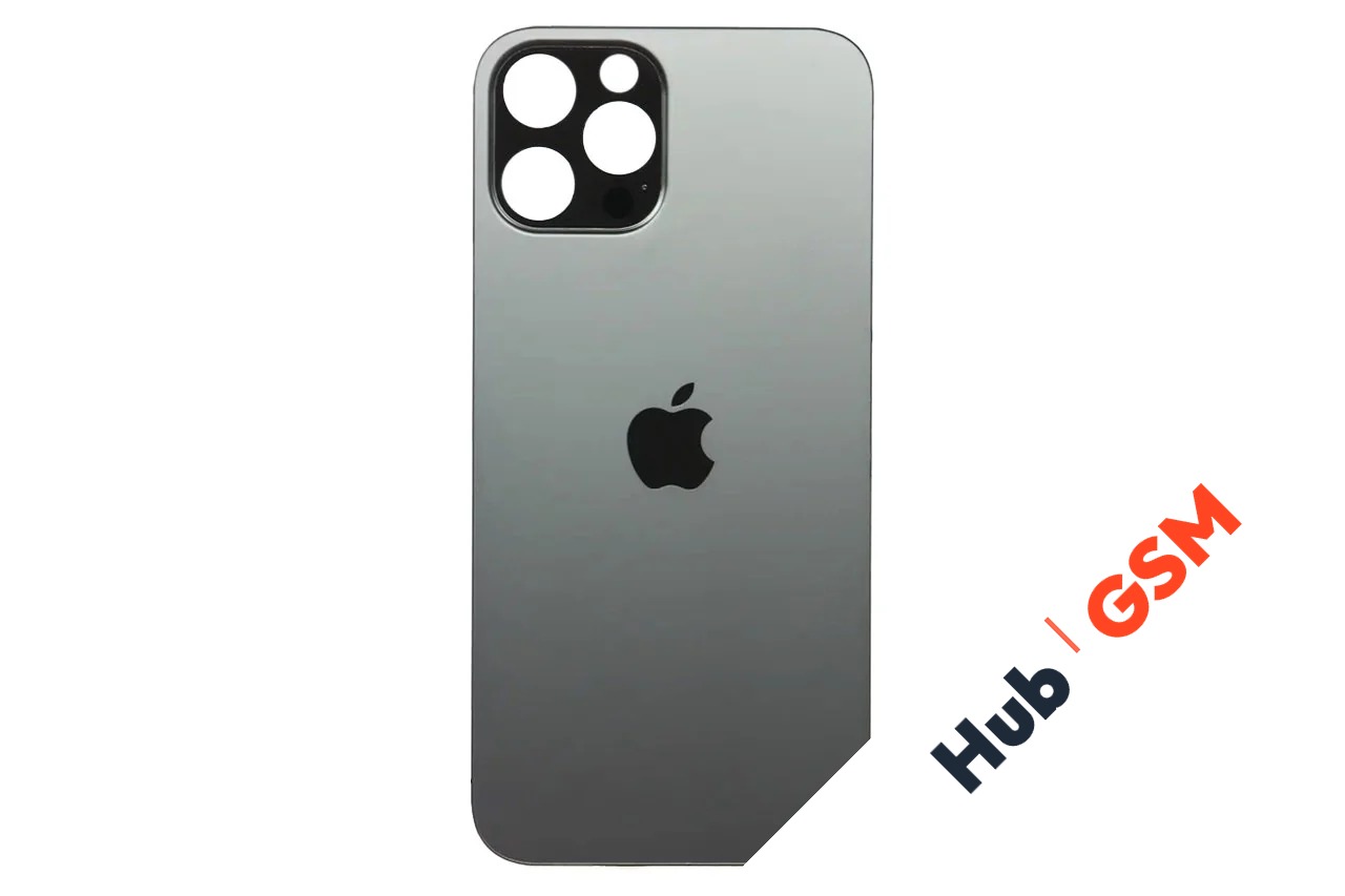 Задняя крышка (стекло) Узкий вырез iPhone 12 Pro Max (Graphite)