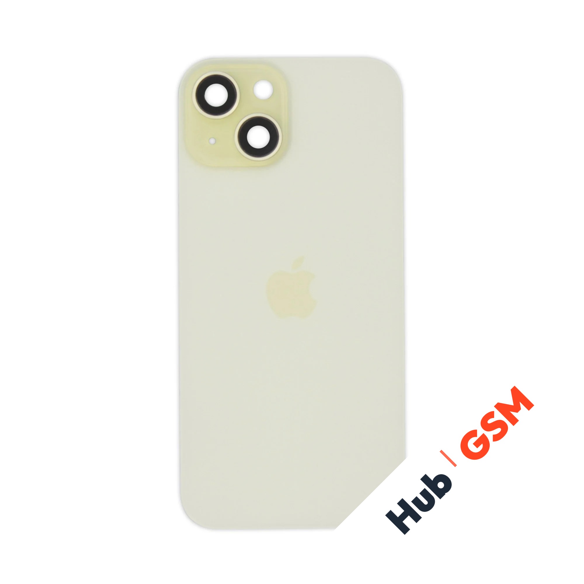 Задняя крышка (стекло) в сборе с рамкой iPhone 15 Оригинал (Yellow)