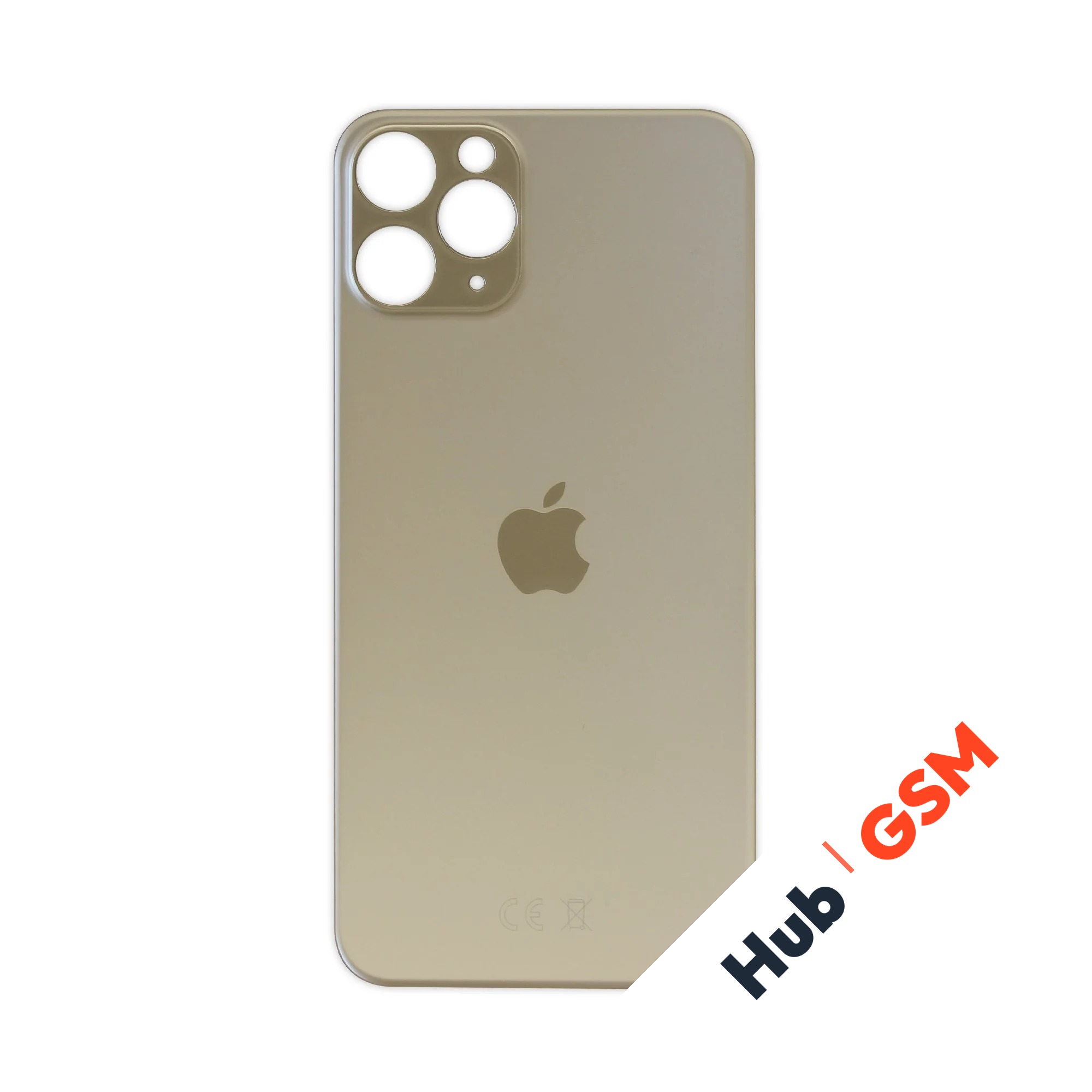 Задняя крышка (стекло) Широкий вырез iPhone 11 Pro (Gold)