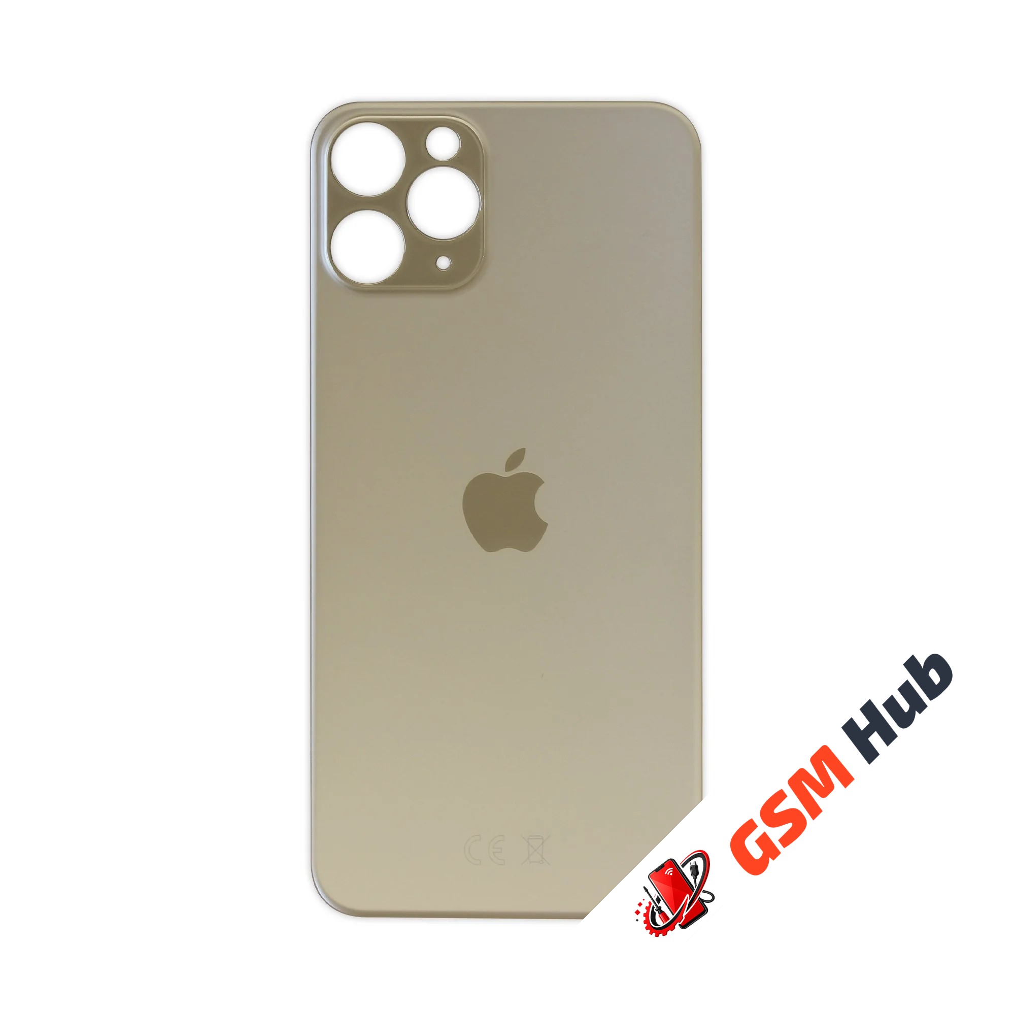 Задняя крышка (стекло) Широкий вырез iPhone 11 Pro (Gold)