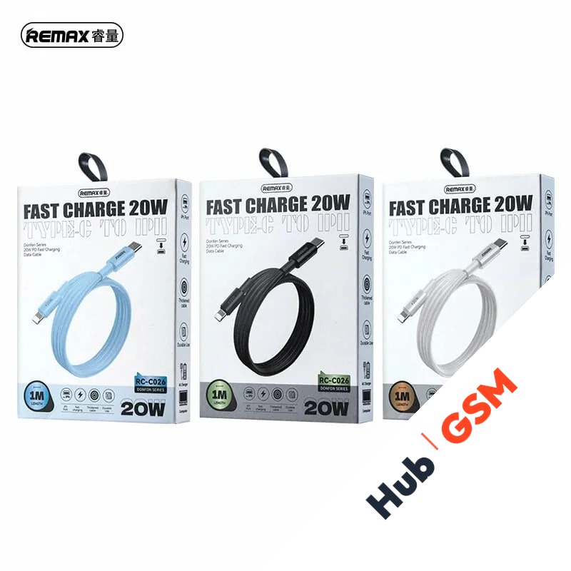 Кабель Remax RC-C026 (Type C-Lightning) (20W) (1m) (Белый)