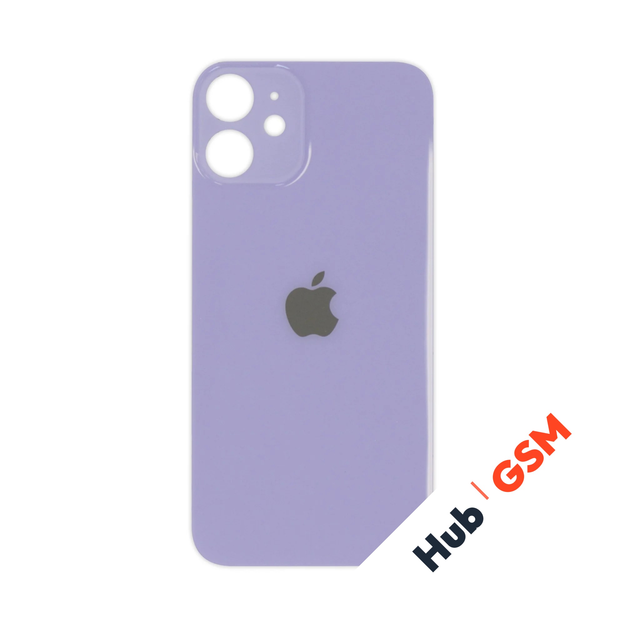 Задняя крышка (стекло) Широкий вырез iPhone 12 Mini (Purple)